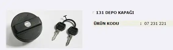 MITA 07231221 Yakıt Depo Kapağı 64420196 resmi