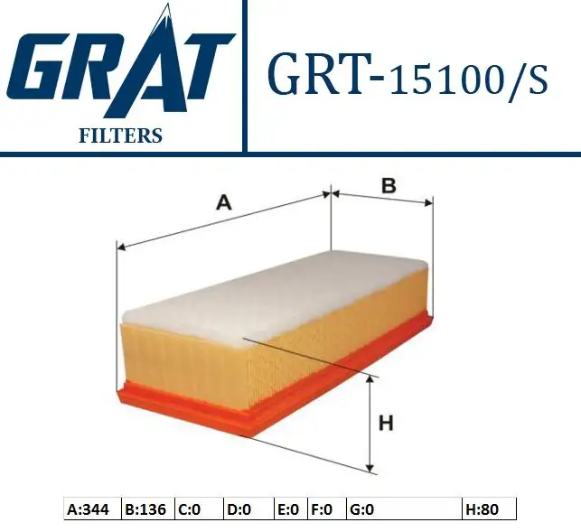 GRAT 15100S Hava Filtresi 1K0129620E resmi