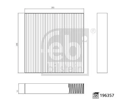 FEBI 196357 Polen Filtresi 1303389100 resmi