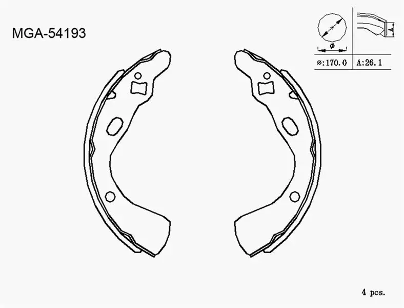 MGA 54193 Arka Fren Balatası KK1502638Z resmi