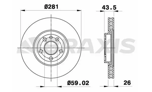 BRAXIS AE0121 Ön Fren Diski 71738908 resmi