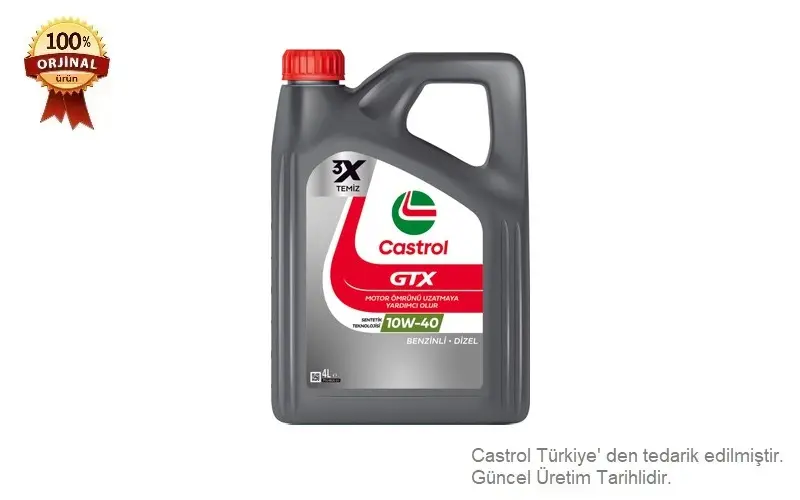 CASTROL 10w40 Gtx (4 Litre) resmi