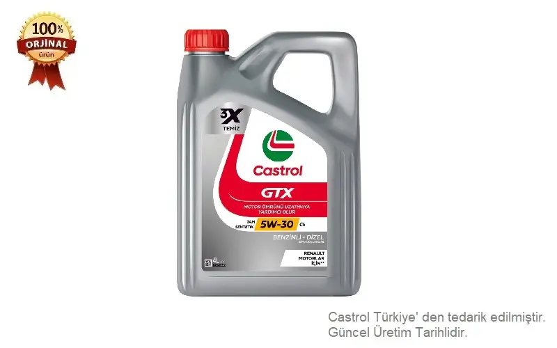 CASTROL 5w30 Gtx (4 Litre) resmi