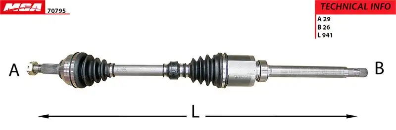 MGA 70795 Ön Aks (Sağ) 39100JD52B resmi