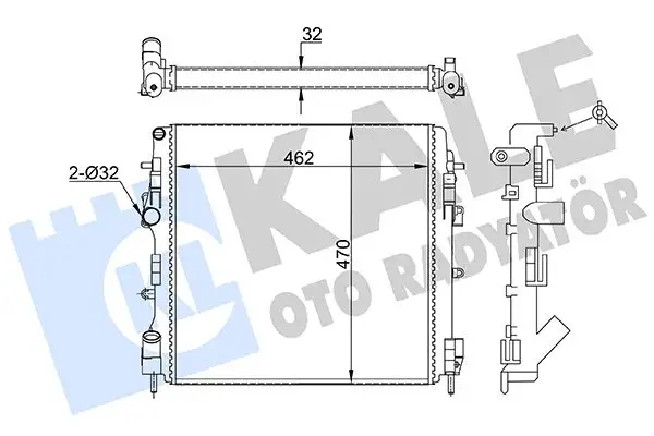 KALE 355595 Radyatör 8200072712 resmi