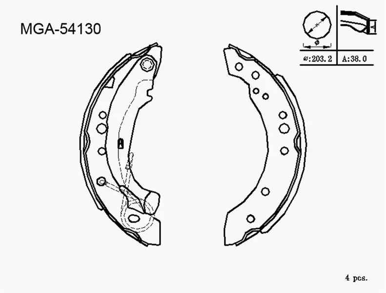 MGA 54130 Arka Fren Balatası 4241L0 resmi