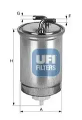 UFI 24.435.00 Yakıt Filtresi 16901S6FE02 resmi