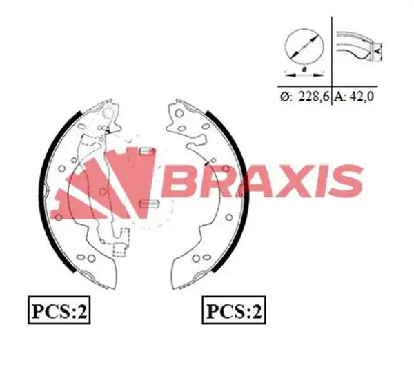 BRAXIS AC0053 Arka Fren Balatası resmi