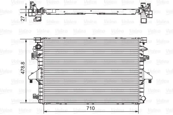VALEO 701654 Radyatör 7E0121253A resmi