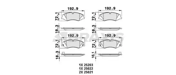 BRAXIS AA0248 Ön Fren Balatası resmi