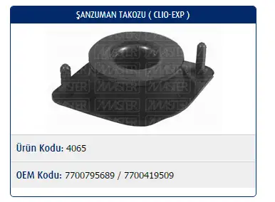 MASTER M4065 Şanzıman Takozu 7700806577 resmi