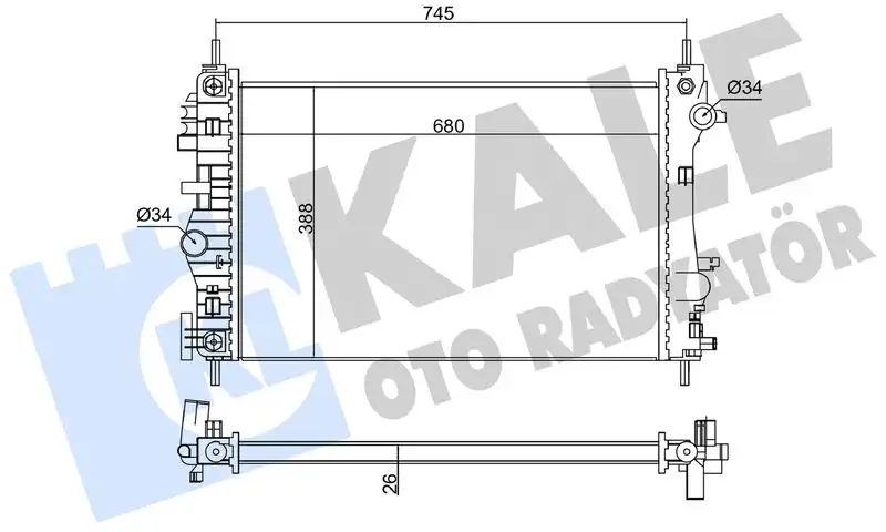 KALE 352300 Radyatör 13241722 resmi