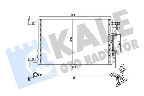 KALE 358245 Klima Radyatörü resmi