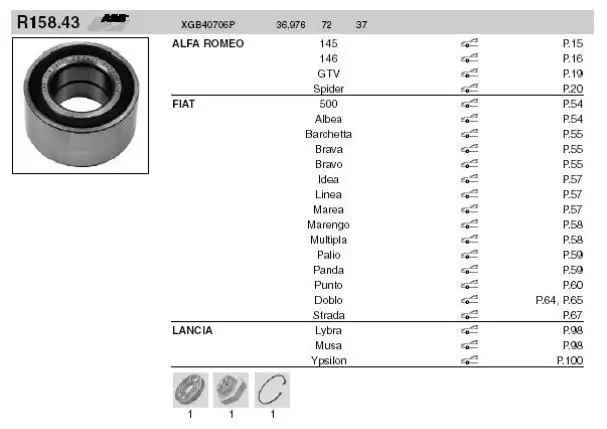 SNR XGB41140R00 Ön Aks Rulmanı resmi