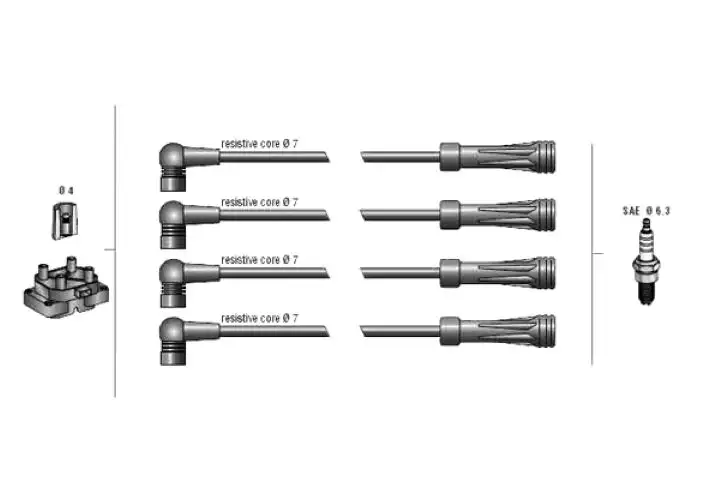 DODUCO 7682 Buji Kablosu resmi
