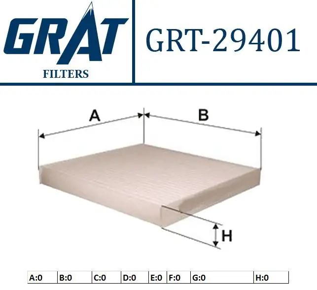 GRAT 29401 Polen Filtresi BP4K61J6XA9A resmi
