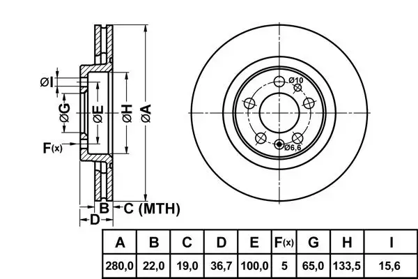 MGA 50204 Ön Fren Diski 1J0615301M resmi