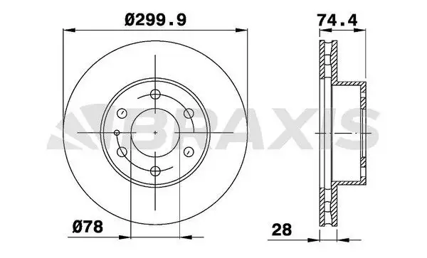 BRAXIS AD1015 Ön Fren Diski resmi