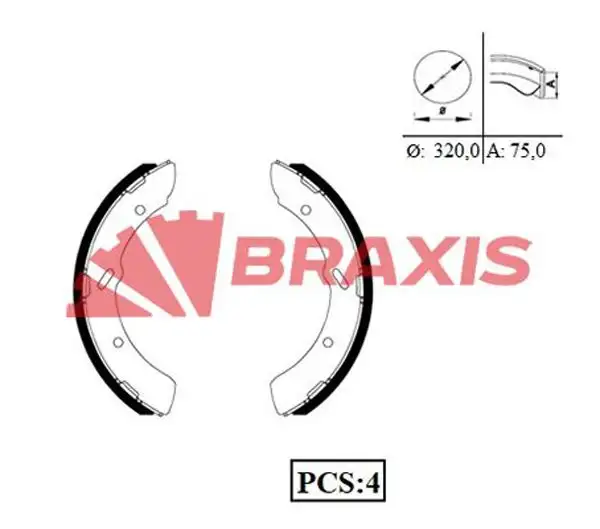 BRAXIS AC0093 Arka Fren Balatası resmi