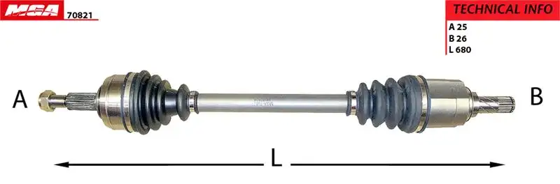 MGA 70821 Ön Aks (Sol) 391016204R resmi