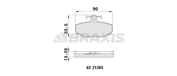 BRAXIS AA0466 Arka Fren Balatası resmi