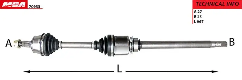 MGA 70933 Ön Aks (Sağ) 51822813 resmi