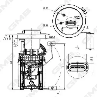 GMB GFPS-148A Yakıt Depo Şamandırası 1K0919051BH resmi