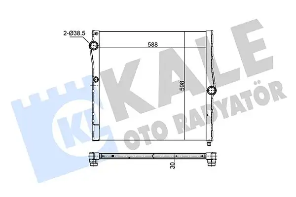 KALE 348655 Radyatör 17117594020 resmi