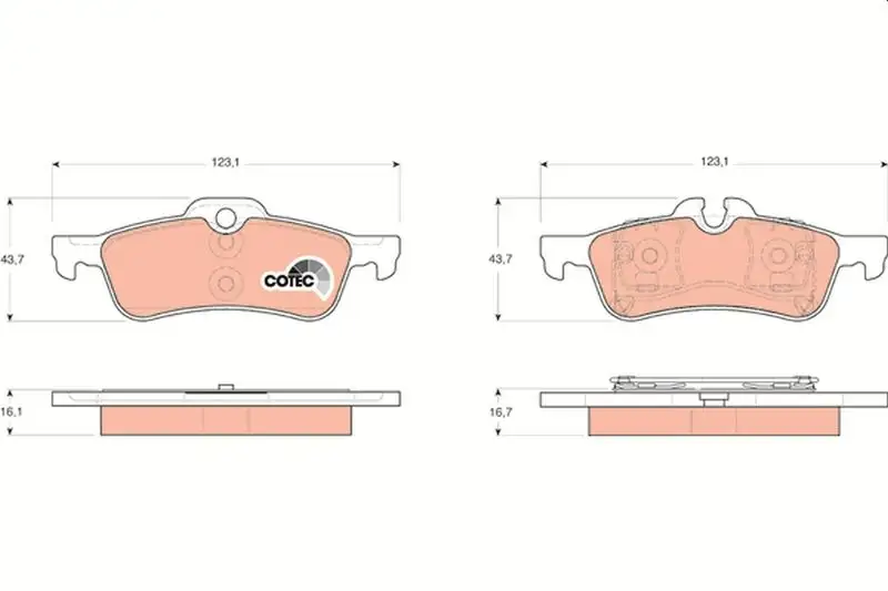 TRW GDB1561 Arka Fren Balatası resmi