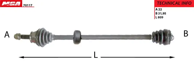 MGA 70117 Ön Aks (Sağ) 46307899 resmi