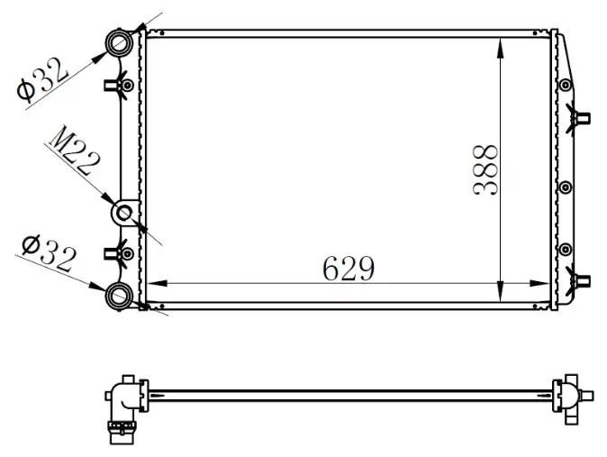 ORIS BVW020016 Radyatör 6Q0121253Q resmi