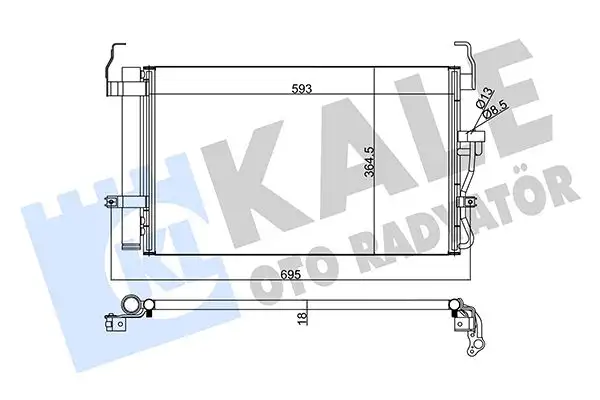 KALE 379400 Klima Radyatörü 976062D500 resmi