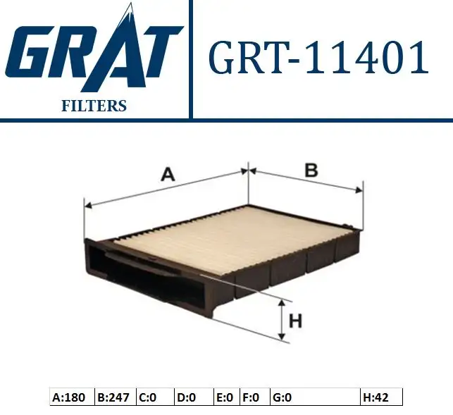 GRAT 11401 Polen Filtresi 7701055109 resmi