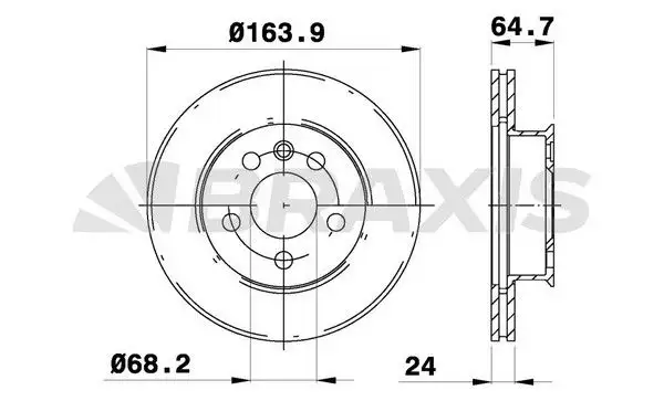 BRAXIS AE0315 Ön Fren Diski 701615301D resmi