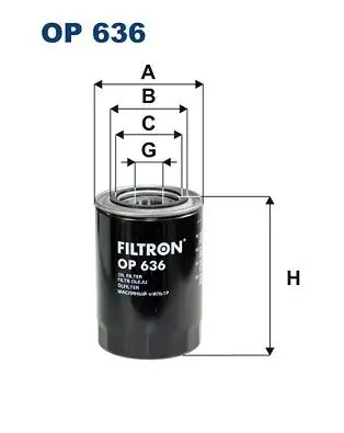 FILTRON OP636 Yağ Filtresi resmi