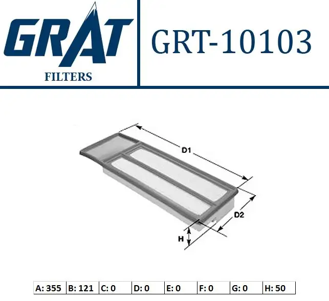 GRAT 10103 Hava Filtresi 51920958 resmi