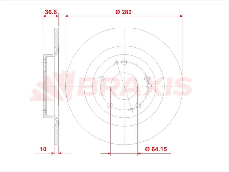 BRAXIS AE0970 Arka Fren Diski resmi