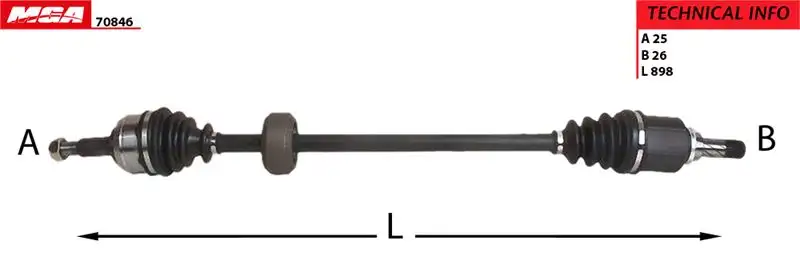 MGA 70846 Ön Aks (Sağ) 391006276R resmi