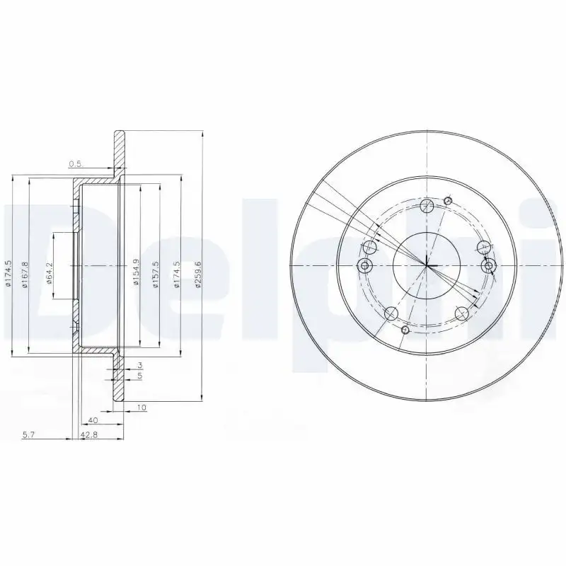DELPHI BG3746 Arka Fren Diski 42510S5TE00 resmi