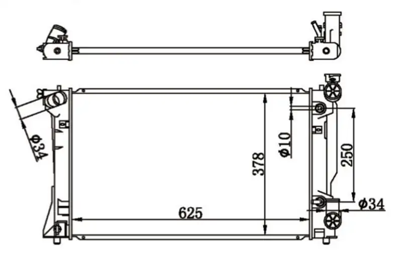 MGA 80710 Radyatör 164000H120 resmi