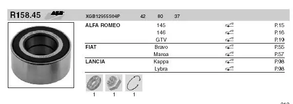 SNR XGB12955S04P Ön Aks Rulmanı resmi