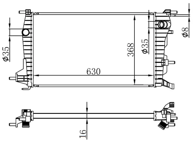 ORIS BRN063016 Radyatör 214100068R resmi