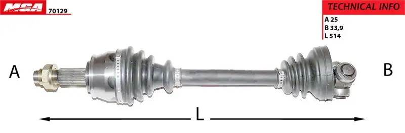 MGA 70129 Ön Aks (Sağ) 46308522 resmi