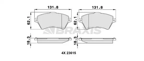 BRAXIS AA0097 Ön Fren Balatası resmi
