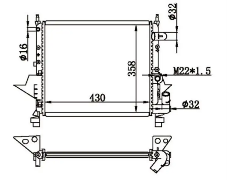 MGA 80137 Radyatör 7701036152 resmi