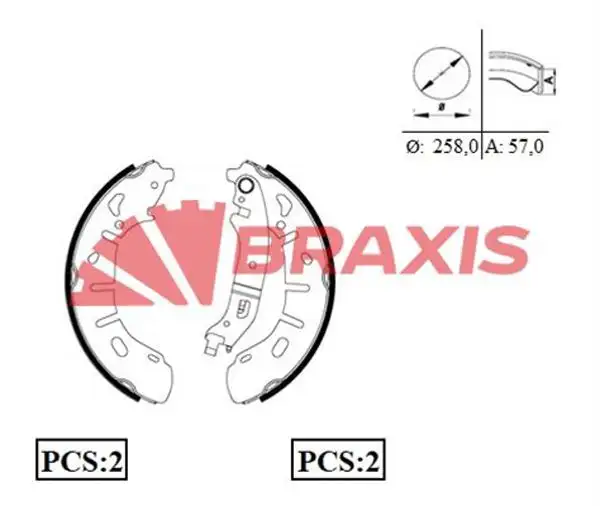 BRAXIS AC0074 Arka Fren Balatası 77365346 resmi