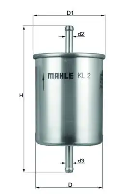 MAHLE KL2 Yakıt Filtresi resmi