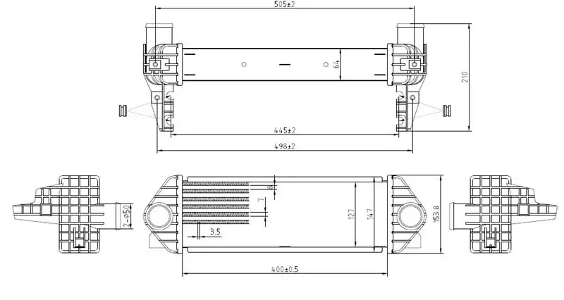 MGA 80460 Turbo Radyatörü 7T169L440AE resmi