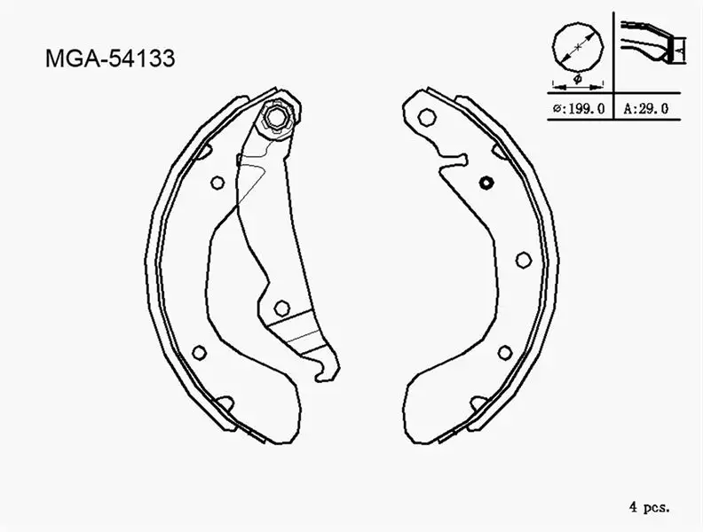 MGA 54133 Arka Fren Balatası 1605952 resmi