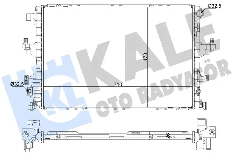 KALE 363685 Radyatör 7E0121253C resmi